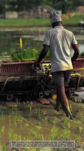 Modern Rice Farming: Efficient Rice Transplanter Machine in Action!