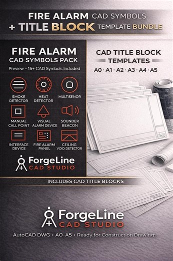 Fire Alarm CAD Symbols Pack | Title Block Templates, Autocad DWG - Etsy Canada