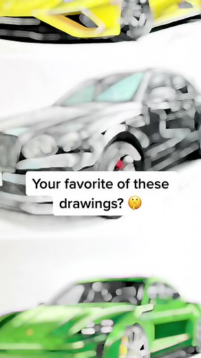 Your favorite? 🤔 #cardrawing #drawing #art #car #porsche #bentley #lamborghini