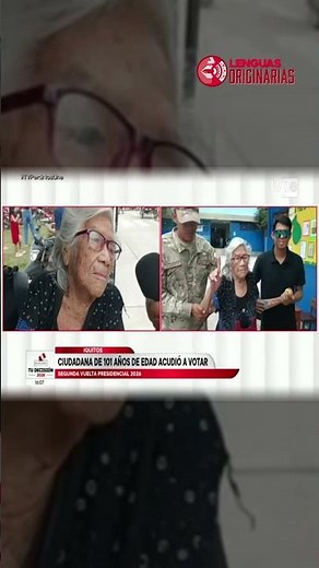 At 101 years old, Laura Shiapama went to vote in Iquitos