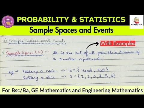 Lec-8 | Sample Spaces and Events | Probability and Statistics #statistics #mathematicswithrohit