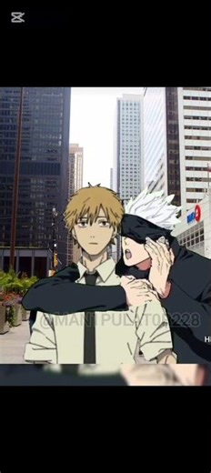 Лови прикол..😅..Годжо и человек бензопила#jujutsukaisen #anime