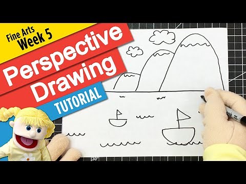 CC Cycle 3 Fine Arts Week 5 Perspective Drawing Tutorial - Easy Perspective Landscape