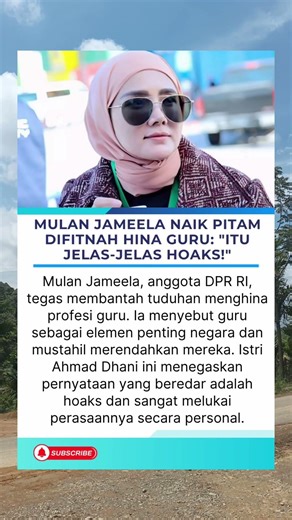 Mulan Jameela Naik Pitam Difitnah Hina Guru: "Itu Hoaks!" #mulanjameela #guru #beritaartis #fyp