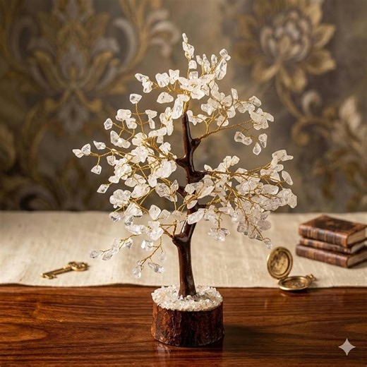 Crystal Clear Quartz Gemstone Tree | Handmade Healing Bonsai Decor - Etsy