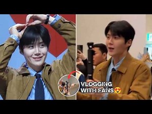 Kim Seon Ho Vlogging? CUTE ACTION Becoming an Impromptu Vlogger in Front of Fans! 😍So Cute