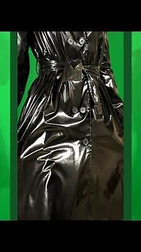 Vintage Shiny Vinyl Trench Coat | Try on Haul | Relax