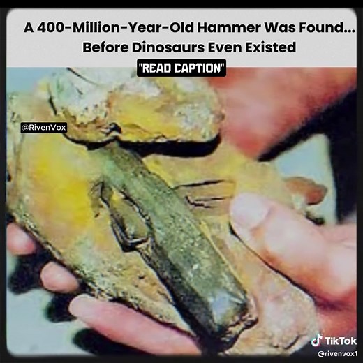 In 1936, a couple hiking in Texas found something impossible. A hammer. Trapped inside solid rock. When scientists examined the rock, they claimed it was over 400 million years old. That's older than the dinosaurs. Much older. Then things got even stranger. The hammer's metal head was found to be 96% pure iron. A level of purity many believe shouldn't exist without modern technology. And the wooden handle? It had reportedly turned into coal. A process that normally takes millions of years. But t