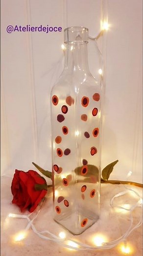 recycler bouteille en verre 💖façon rétro seventies #shorts #diy #decoration #creative