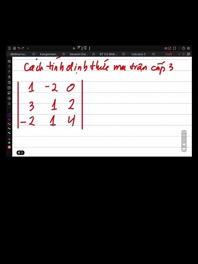 Cách tính nhanh định thức của ma trận cấp 3 #determinant3x3 #linear_algebra #đạisốtuyếntính #ma_trận #định_thức