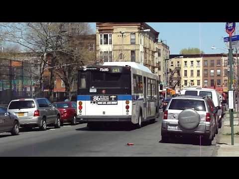 MTA NYCT Bus: 2003 Orion VII CNG B43 Bus #7596 at Atlantic Ave-Kingston Ave