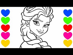 Pintar Desenho do Frozen 2 | Colorir Desenho da Elsa Frozen 2 em português