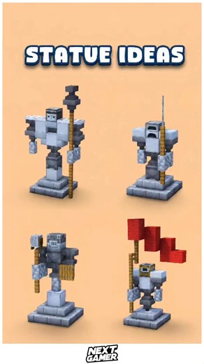 NextGamer on Instagram: "🗿 Mini Statues in Minecraft With Cute Designs and Creative Decor Vibes ✨ 🗿 🗿✨ Build small statues using different themes like animals, characters, or fantasy figures. Perfect for decorating gardens, bases, or villages, these mini statues add personality, detail, and charm without taking much space. 🏡🌿 #MinecraftMiniStatues #DecorBuild #CreativeMinecraft #SmallBuilds #MinecraftIdeas"
