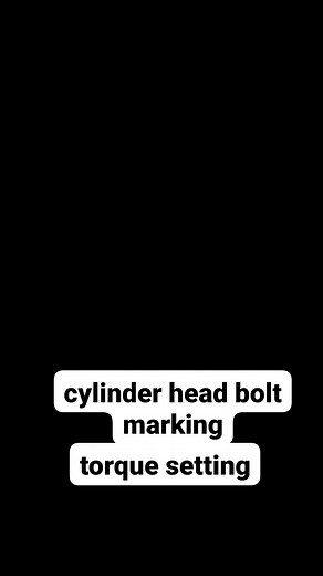 head bolt marking,torque setting #engine #car #mechanic #repairs #cylinderhead #torque #tutorial | Mechatronics Tyronn