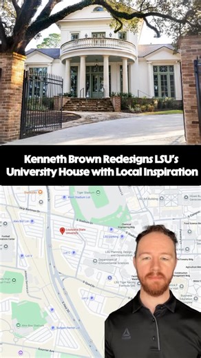 Designer and Baton Rouge-native Kenneth Brown unveiled a fresh interior for LSU’s new University House, pulling inspiration from local treasures such as the lakes and live oaks. It’s a high-profile campus upgrade and a great signal for future design-forward projects. Share this with someone near LSU. #LSU #BatonRouge #CREBR | Logan Cox