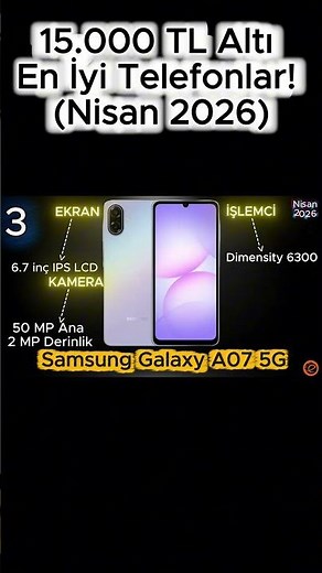 15.000 TL Altına Alınabilecek EN İYİ Telefonlar! (2026 Güncel Liste)