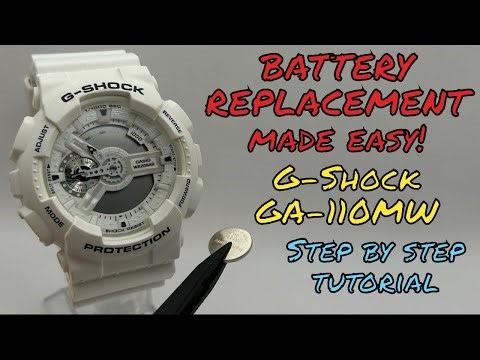 Replacing G Shock GA-110MW Battery MADE EASY! Step By Step Tutorial (5146 Module)