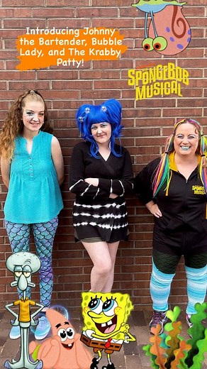 Meet the Cast of The SpongeBob Musical! Introducing @paytonkempton as Johnny the Bartender, @prichardcourtney as Bubble Lady, and @brodway9976 as the Krabby Patty and the voice of Gary! We are excited for them to show off their talents ONE MORE TIME in Bikini Bottom ☀️ | Fort Wayne Civic Theatre