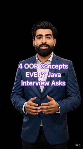 4 OOP Concepts EVERY Java Interview Asks 🔥 #java #coding