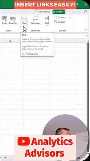 Mastering Hyperlinks in Excel: Various Insert Hyperlinks options! #shorts