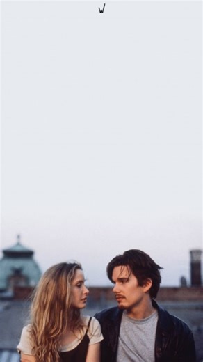 🎬 on Instagram: "🎬.. Before Sunrise (1995) is a romantic drama by Richard Linklater about American tourist Jesse (Ethan Hawke) and French student Céline (Julie Delpy) who meet on a train, impulsively decide to spend a magical night and day exploring Vienna together, sharing deep conversations about life and love before Jesse's flight home, forming an intense connection that defines the start of a beloved trilogy. Known for its naturalistic dialogue, focus on connection, and realistic portrayal
