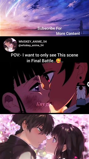 Tanjiro x Kanao kiss..🥰.. #demonslayer #animeshort #trandinganimeshort