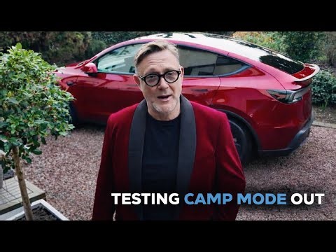 Tesla Model Y in WINTER: How Much Battery Does Camp Mode Use?