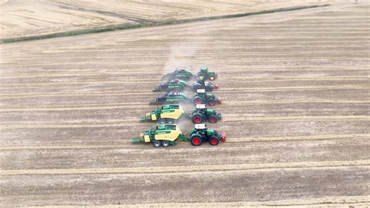 Coordinated tractors at work