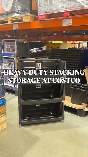 Amanda Tadros | Costcofam4u | Costco just brought in these IRIS Heavy Duty Side Entry Stacking Bins, and they’re perfect for garages, basements, toy rooms, or pantry... | Instagram
