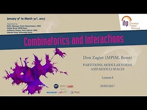 Partitions, Modular Forms and Moduli Spaces - 8/8