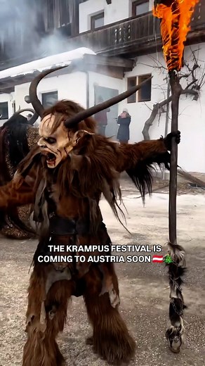 🇦🇹 The annual Krampusnacht takes place in Austria's Alpine regions, such as Tyrol or Salzburg. These winter processions, held around December 5 (Krampusnacht), feature locals in handcrafted fur suits, horned wooden masks, cowbells, rattling chains. #austria #osterreich #oesterreich #krampus #krampusnacht | Visegrad24