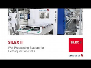 SILEX II - Wet Processing System for Batch Cleaning and Etching for High Performance Solar Cells