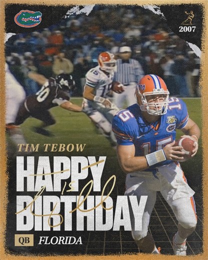 Happy Birthday to the 2007 Heisman Trophy Winner, Tim Tebow 🎂🎉 Florida Gators Football | The Heisman Trophy