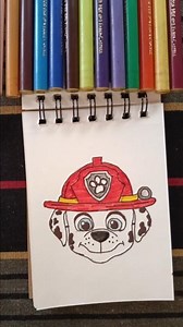 how to draw Marshall | paw patrol #drawing #art #shorts