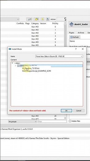 FNIS Behavior Via Mod Organizer 2 #skyrim #mod #mo2