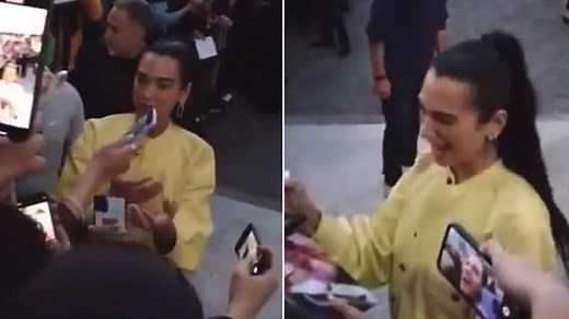 Dua Lipa greets her fans ahead of performance in Buenos Aires