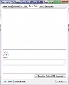 Paper Mario The Thousand Year Door Gecko Codes