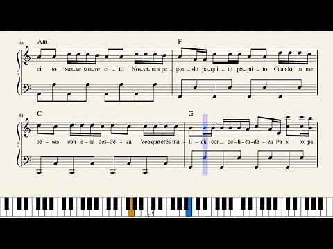 Despacito Piano Sheet Music Luis Fonsi ft Daddy Yankee