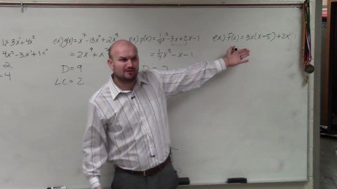 How to apply multiplication to write polynomial in standard form and find degree