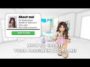 HOW to create your NEW PROFILE in Adopt me!