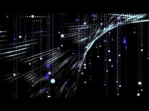 Stunning digital data stream with glowing particles for technology innovation concepts