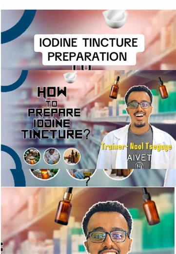 Iodine Tincture Preparation for Pharmacy student level 4 coc exam #creatorsearchinsights #iodinetincture #pharmacytechnician #pharmacy @Naol Tsegaye2 @Harambee University @Sis. Marta @Yadani @Dudu 🔱