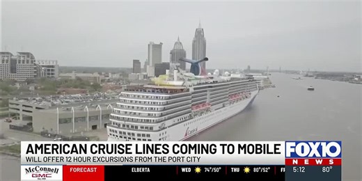 Mobile to serve as port of call for American Cruise Lines starting in 2026