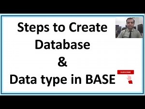 Steps to create a database || Datatypes of BASE || Primary Key || Std 11 Computer chapter-9