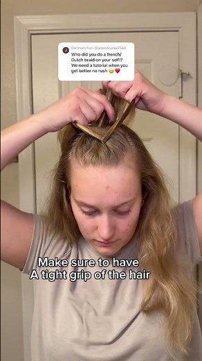 Dutch braid tutorial! #easyhairstyle #dutchbraids #braidingtutorial
