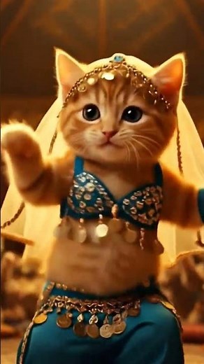 Cute Cat Belly dance 🩰❤️ Part 1 #cat #dance