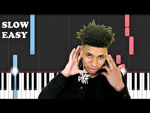 NLE Choppa - Shotta Flow (SLOW EASY PIANO TUTORIAL)