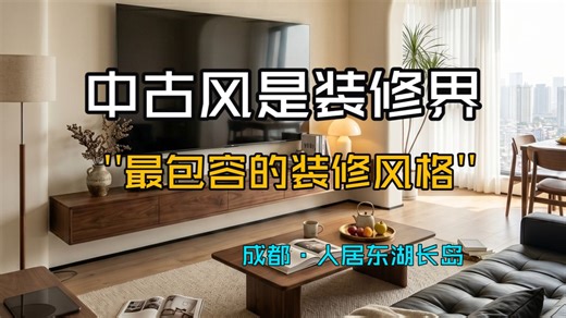 人居东湖长岛 | 中古风就是成都装修界最包容的风格，极简风放不下的，它完全没问题！