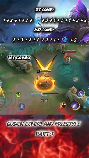 Gusion combo and freestyle, part1 🔪 #gusion #freestyle #tutorial #gusioncombo