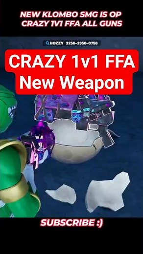 KLOMBO SMG CRAZY 1V1 FFA All Guns & Rides FORTNITE MAP #shorts #fortnite #fortnitecreative
